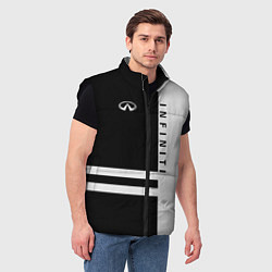 Мужской жилет Infiniti: B&W Lines, цвет: 3D-черный — фото 2