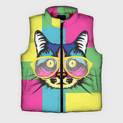 Мужской жилет Поп-арт котик