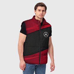 Мужской жилет Mercedes Benz: Red Sport, цвет: 3D-черный — фото 2