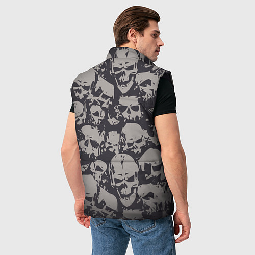 Мужской жилет Демонические черепа / 3D-Черный – фото 4