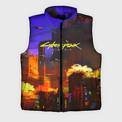 Мужской жилет Cyberpunk 2077: Night City, цвет: 3D-черный