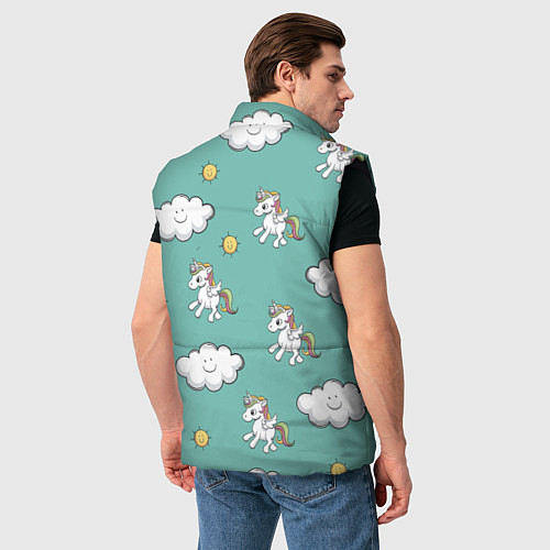 Мужской жилет Love of Unicorns / 3D-Черный – фото 4