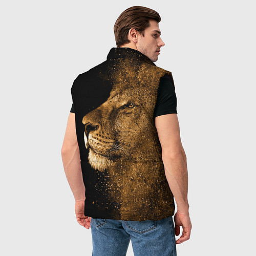 Мужской жилет Песчаный лев / 3D-Черный – фото 4