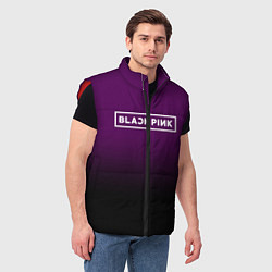 Мужской жилет Black Pink: Violet Gradient, цвет: 3D-красный — фото 2