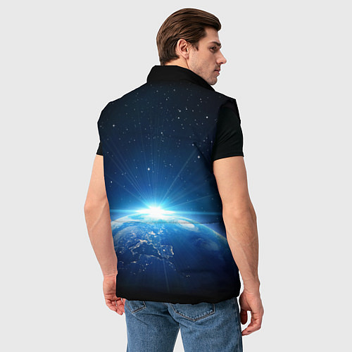 Мужской жилет NASA: Sunrise Earth / 3D-Черный – фото 4