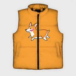 Мужской жилет Бегущий корги, цвет: 3D-черный