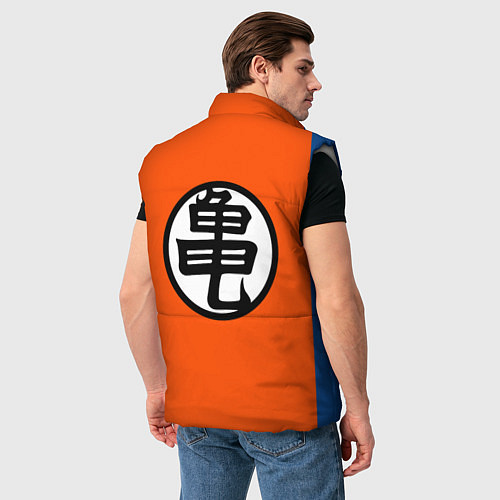 Мужской жилет DBZ: Kame Senin Kanji Emblem / 3D-Светло-серый – фото 4