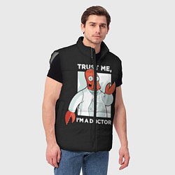 Мужской жилет Zoidberg: Trust Me, цвет: 3D-светло-серый — фото 2