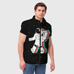 Мужской жилет Космонавт с магнитофоном, цвет: 3D-черный — фото 2