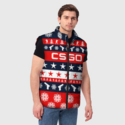 Мужской жилет CS:GO New Year, цвет: 3D-черный — фото 2