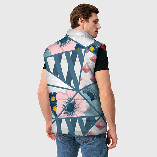 Мужской жилет Нежная геометрия / 3D-Красный – фото 4