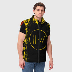 Мужской жилет 21 Pilots: Yellow & Black, цвет: 3D-красный — фото 2