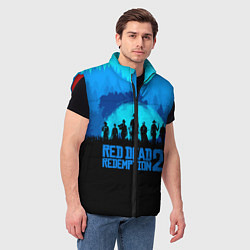 Мужской жилет RDR 2: Blue Style, цвет: 3D-красный — фото 2