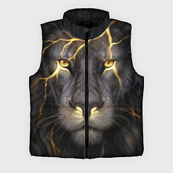 Мужской жилет Лев с молнией, цвет: 3D-черный