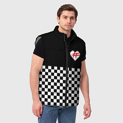 Мужской жилет ФРЕНДЗОНА: ЧБ, цвет: 3D-светло-серый — фото 2