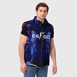 Мужской жилет CS:GO Waves Skin, цвет: 3D-красный — фото 2