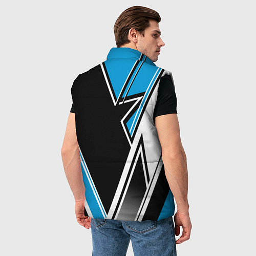Мужской жилет Hockey black blue white / 3D-Черный – фото 4