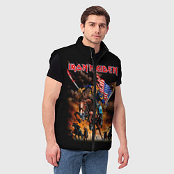Мужской жилет Iron Maiden: USA Warriors, цвет: 3D-черный — фото 2