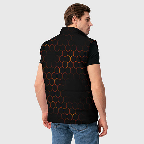 Мужской жилет Apex Legends: Orange Carbon / 3D-Черный – фото 4