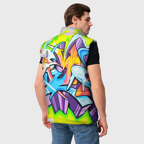Мужской жилет Неоновая кислота / 3D-Черный – фото 4