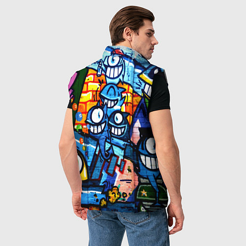 Мужской жилет Graffiti Exclusive / 3D-Черный – фото 4