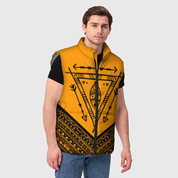 Мужской жилет Native American: Yellow Style, цвет: 3D-светло-серый — фото 2