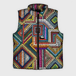 Мужской жилет Этнический ковровый орнамент, цвет: 3D-черный