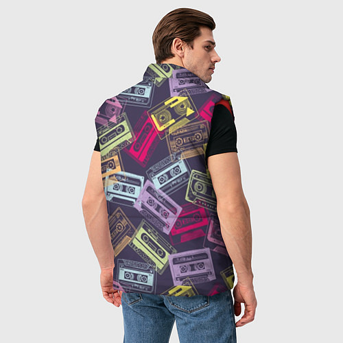 Мужской жилет Разноцветные ретро кассеты / 3D-Красный – фото 4