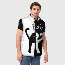 Мужской жилет ЪУЪ СЪУКА: ЧБ, цвет: 3D-черный — фото 2