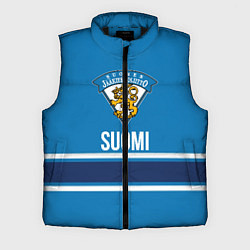 Мужской жилет Сборная Финляндии, цвет: 3D-черный
