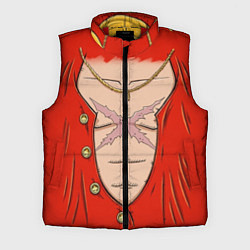 Мужской жилет One Piece грудь Луффи со шляпой для косплея
