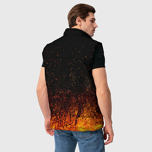 Мужской жилет Пикник в огне / 3D-Черный – фото 4