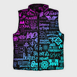 Мужской жилет ЛОГОТИПЫ РОК ГРУПП, цвет: 3D-черный