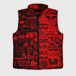 Мужской жилет ЛОГОТИПЫ РОК ГРУПП, цвет: 3D-черный