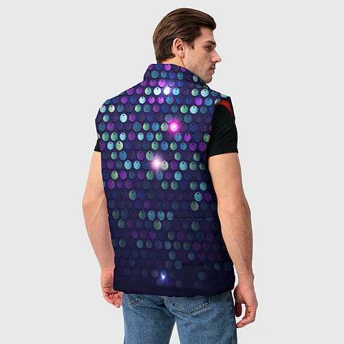Мужской жилет Блестки диско / 3D-Красный – фото 4