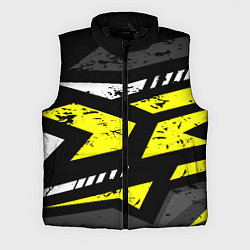 Мужской жилет Black yellow abstract sport style