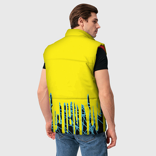 Мужской жилет Cyberpunk 2077: Yellow Style / 3D-Красный – фото 4