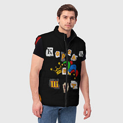 Мужской жилет Король и Шут Анархия спина, цвет: 3D-красный — фото 2