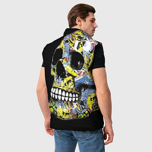 Мужской жилет Graffiti - Skull / 3D-Черный – фото 4