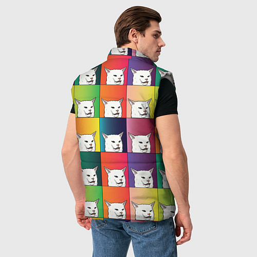 Мужской жилет Woman Yelling at Cat / 3D-Светло-серый – фото 4