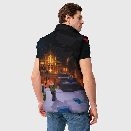 Мужской жилет MINECRAFT / 3D-Красный – фото 4