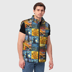 Мужской жилет Картины Ван Гога, цвет: 3D-светло-серый — фото 2