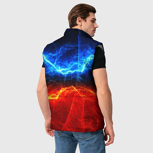 Мужской жилет Лёд и огонь / 3D-Светло-серый – фото 4