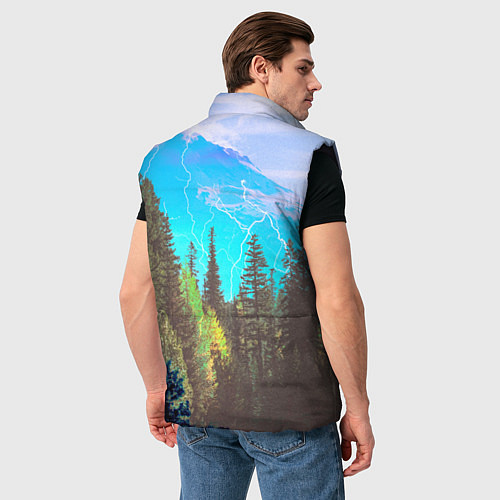 Мужской жилет Счастье не за горами / 3D-Черный – фото 4