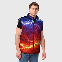 Мужской жилет Лёд и огонь, цвет: 3D-светло-серый — фото 2