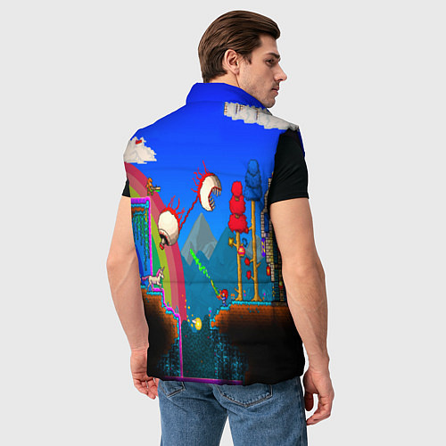 Мужской жилет TERRARIA GAME / 3D-Черный – фото 4