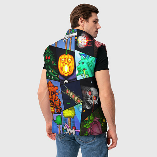 Мужской жилет Terraria allpic / 3D-Черный – фото 4