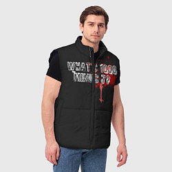Мужской жилет Whats 1000 Minus 7?, цвет: 3D-черный — фото 2