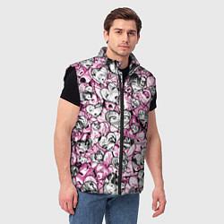 Мужской жилет Ahegao валентинки, цвет: 3D-черный — фото 2