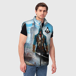 Мужской жилет Assasin's creed, цвет: 3D-светло-серый — фото 2